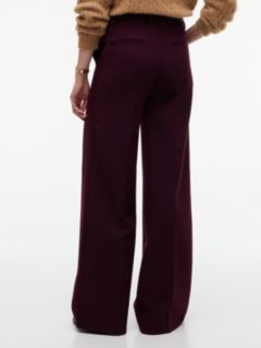 Straight Wide Leg Tuxedo Trousers — Red 4