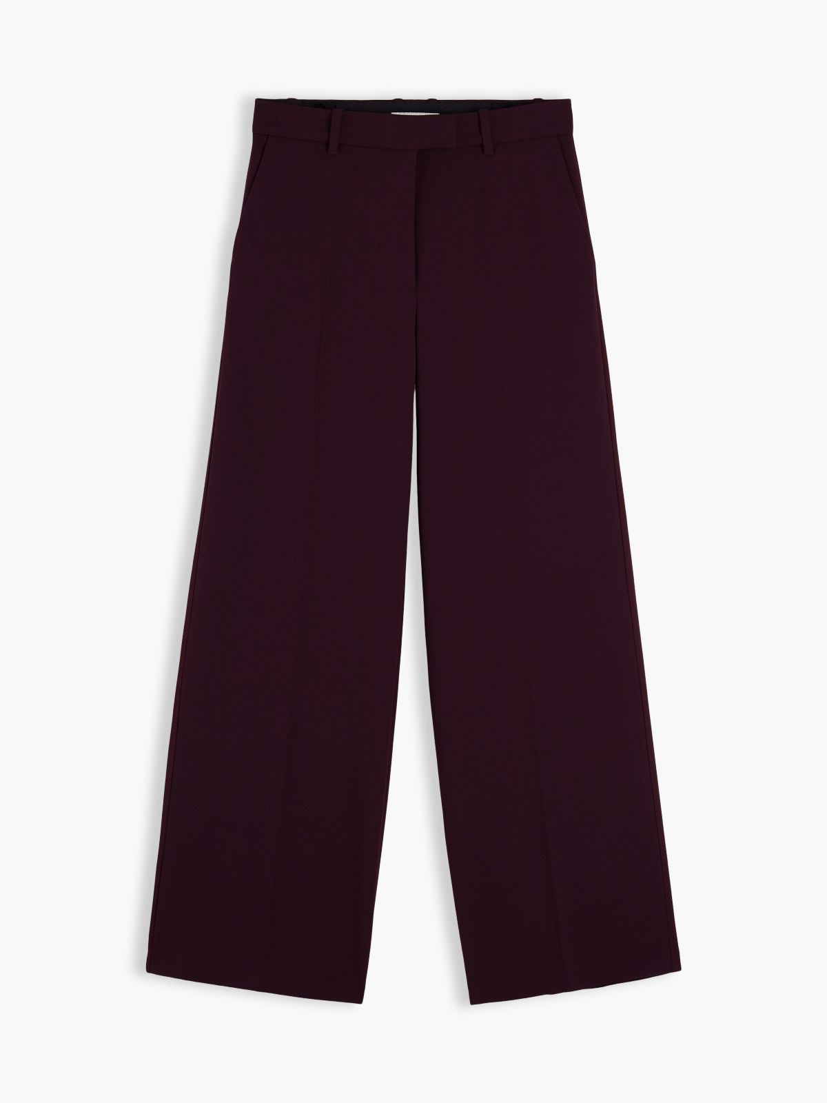 Straight Wide Leg Tuxedo Trousers — Red