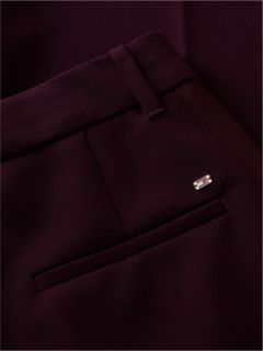Straight Wide Leg Tuxedo Trousers — Red 6