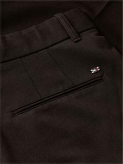 Twill Wide Leg Trousers — Brown 6