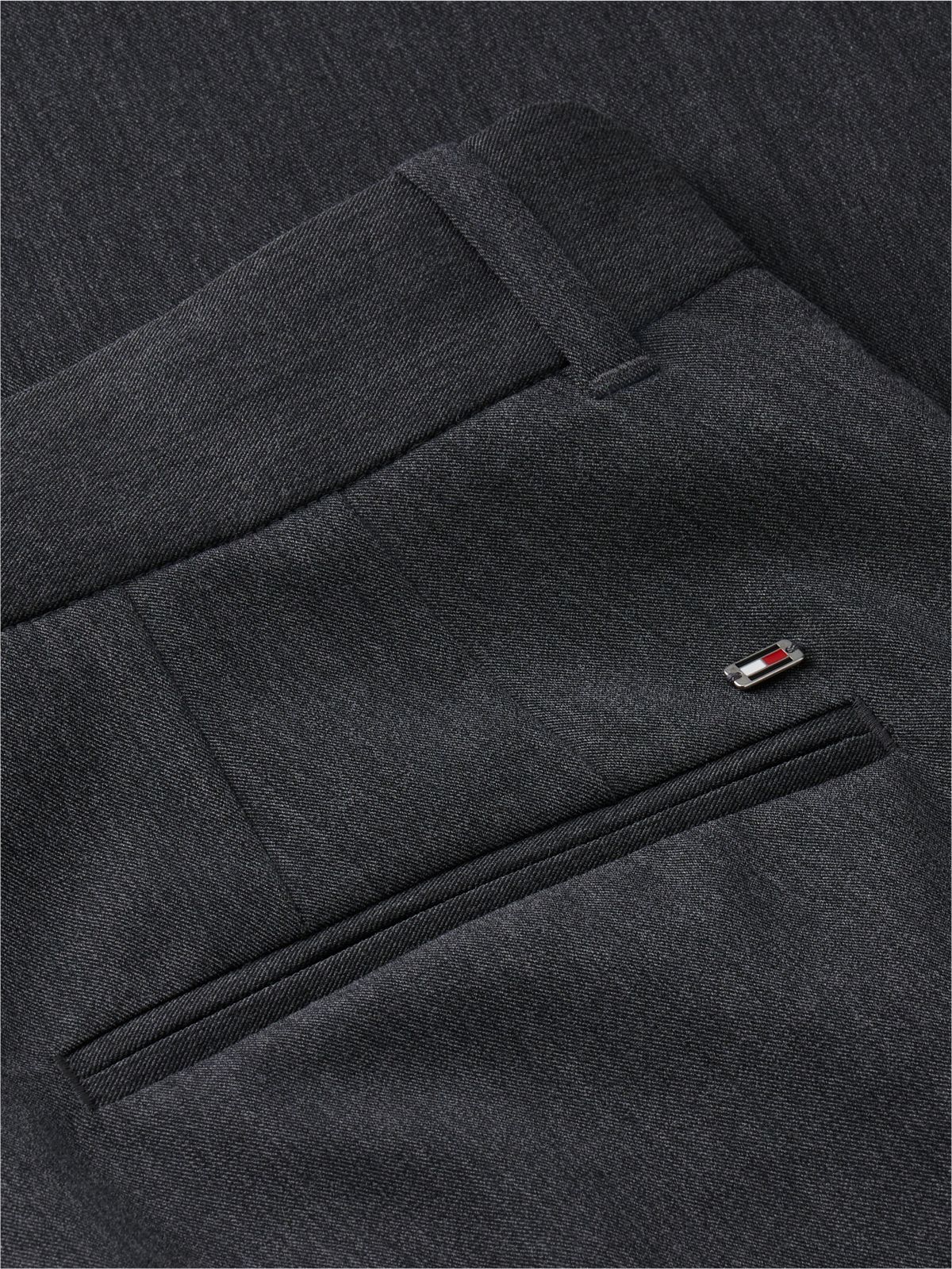 Twill Wide Leg Trousers — Grey