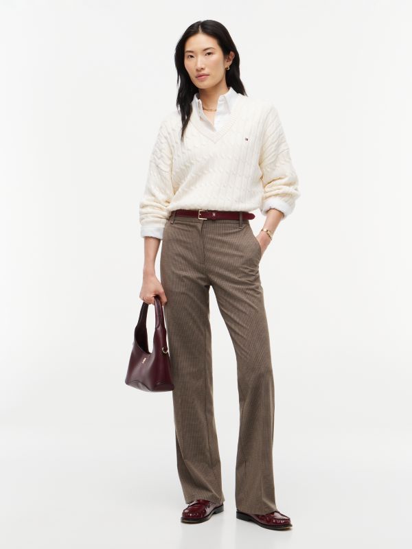 Travel Slim Bootcut Trousers — Black