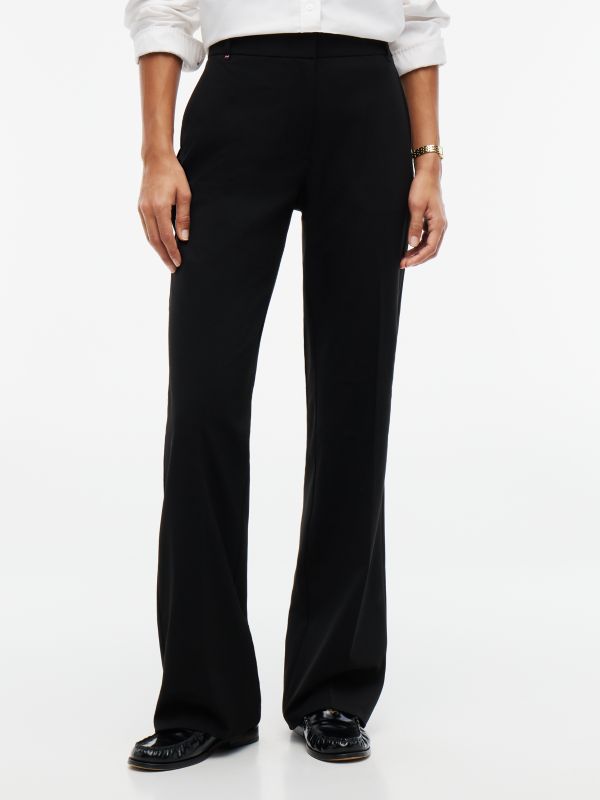 Travel Slim Bootcut Trousers — Black