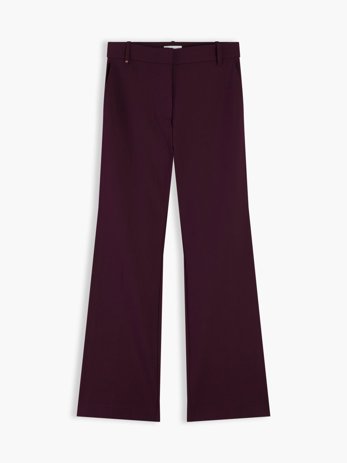 Travel Slim Bootcut Trousers — Red