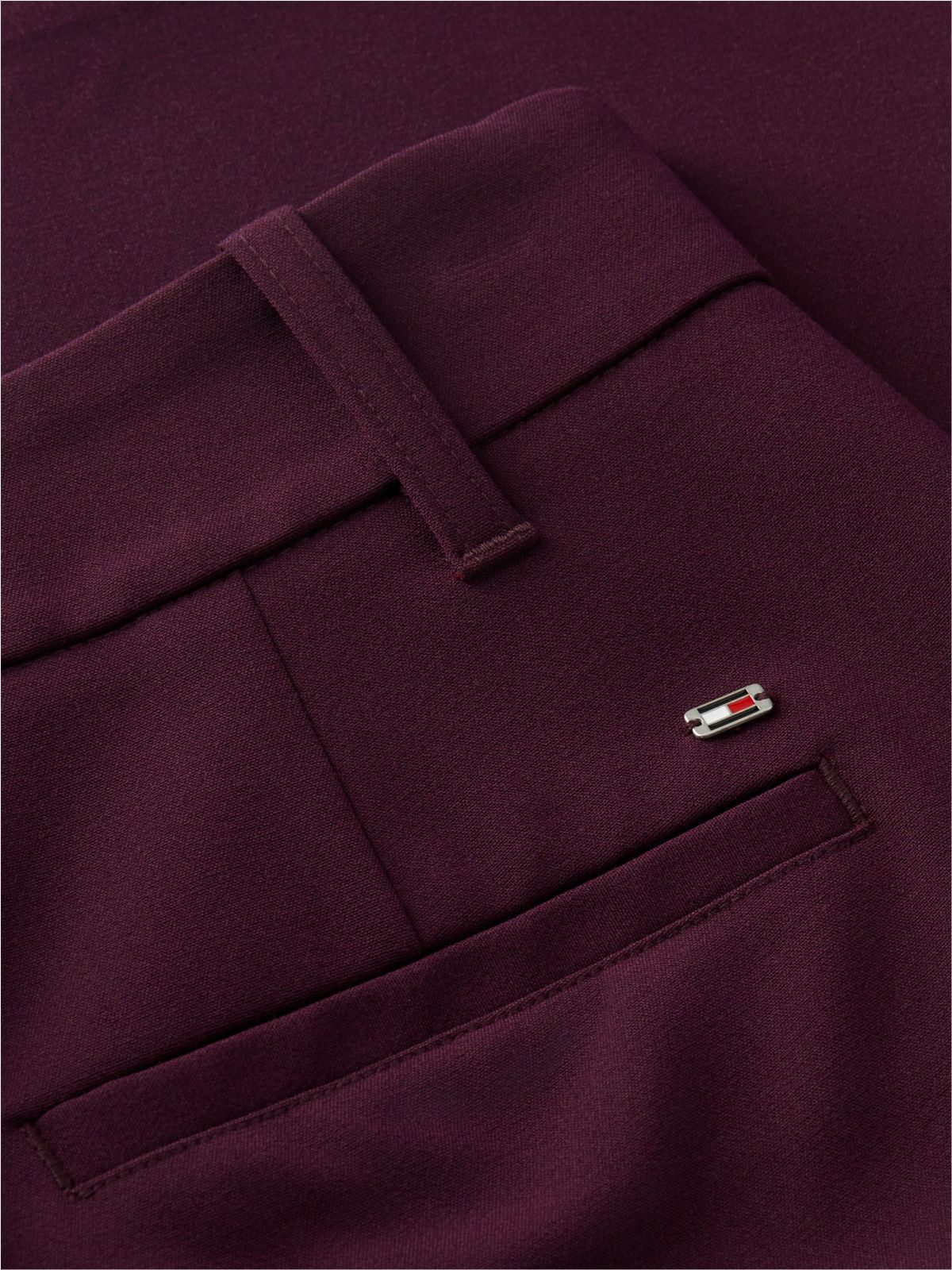 Travel Slim Bootcut Trousers — Red
