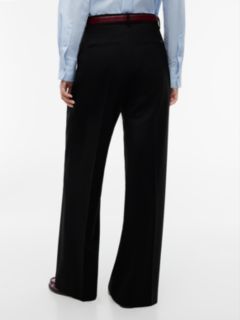 Timeless Wool Blend Wide Leg Trousers — Black 4