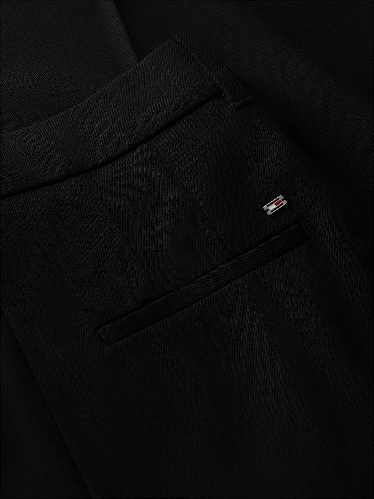 Timeless Wool Blend Wide Leg Trousers — Black