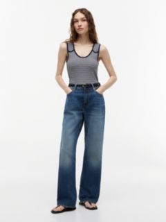 Gold-Tone Button Ribbed Tank Top — Multi 2