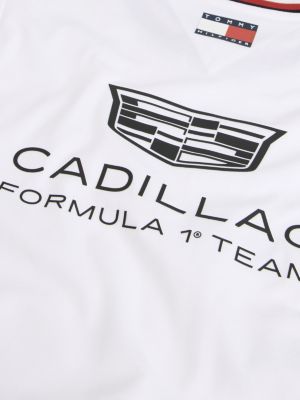 t-shirt court th x cadillac formula 1® team blanc pour femmes tommy hilfiger