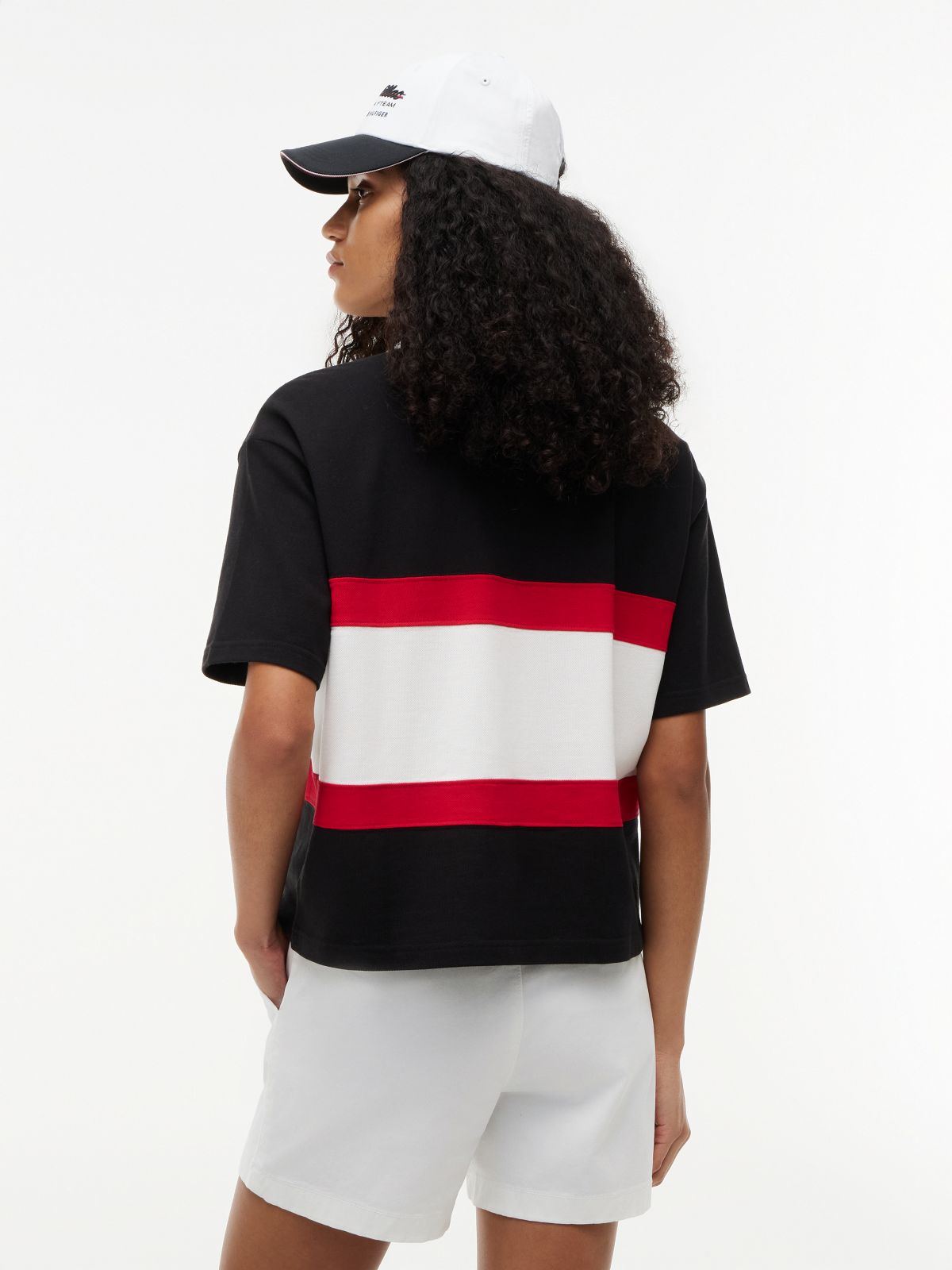 TH x Cadillac Formula 1® Team Logo Boxy Polo Shirt — Black