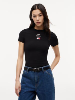 t-shirt ajusté th x cadillac formula 1® team à logo black pour femmes tommy hilfiger