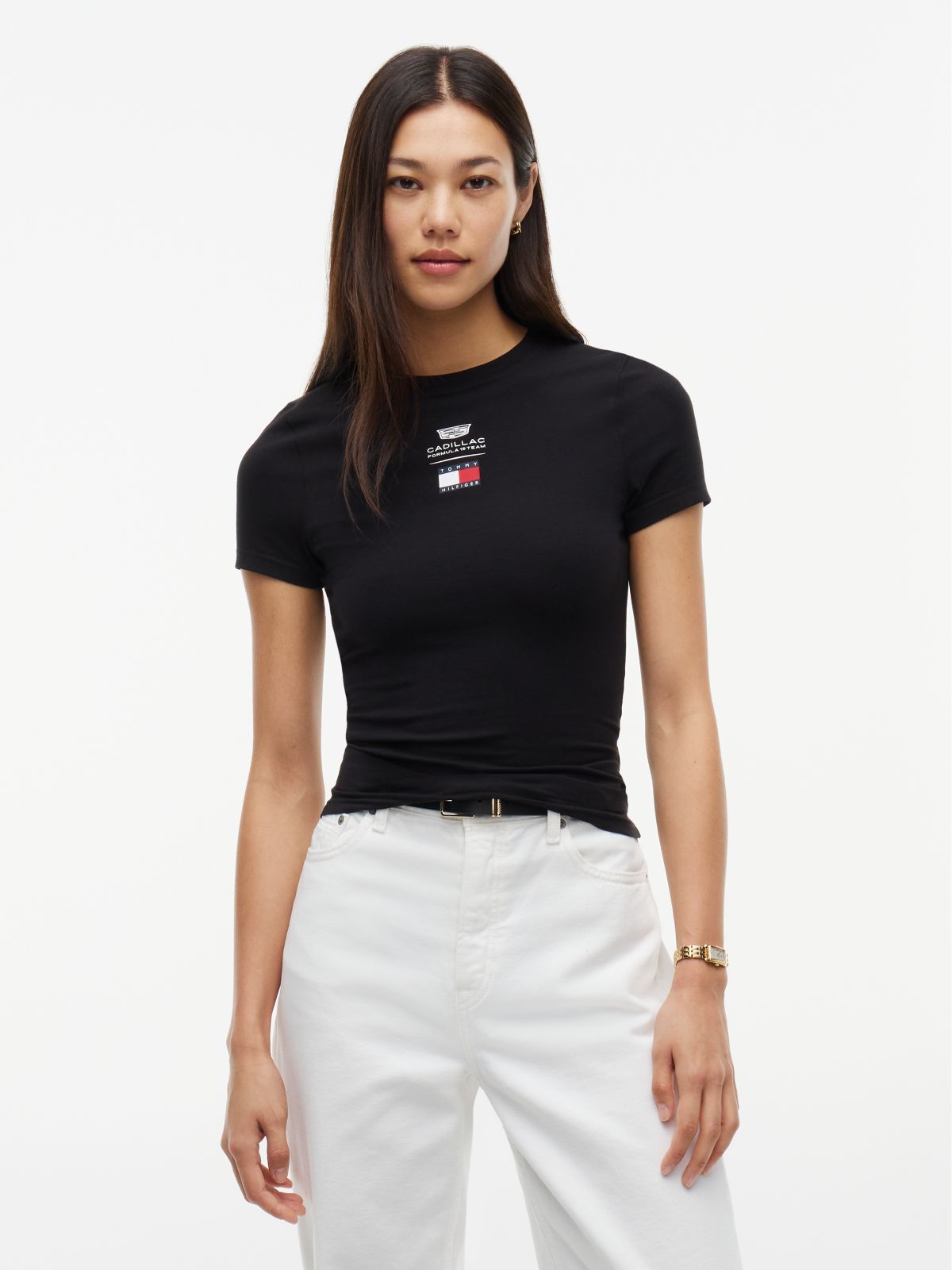 TH x Cadillac Formula 1® Team Logo Fitted T-Shirt — Black