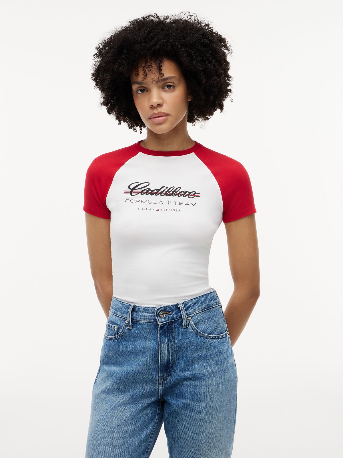 TH x Cadillac Formula 1® Team Logo Raglan T-Shirt — White