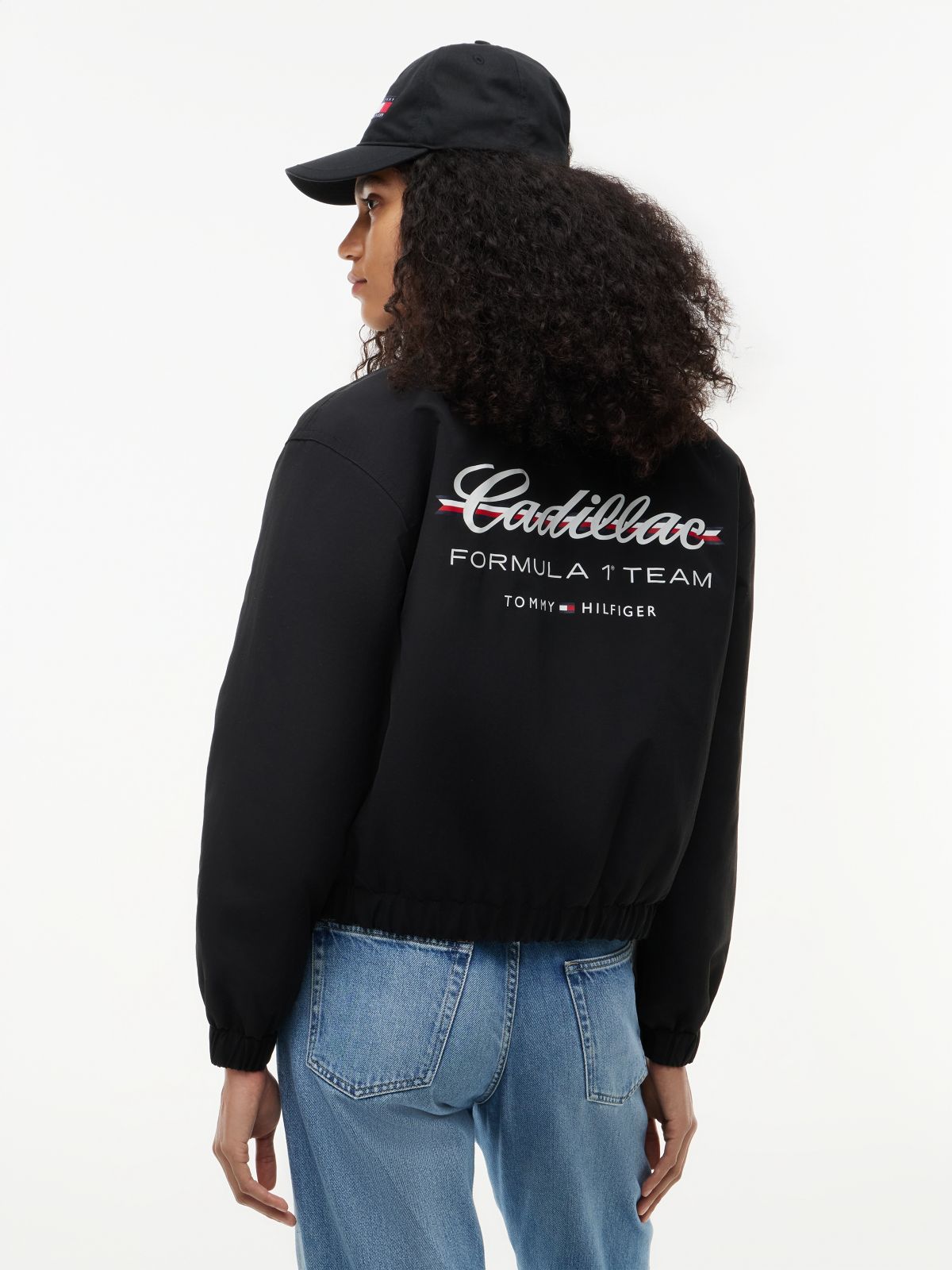 TH x Cadillac Formula 1® Team Logo Coach Jacket — Black