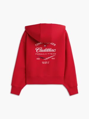 sudadera con capucha th x cadillac formula 1® team roja de mujeres tommy hilfiger