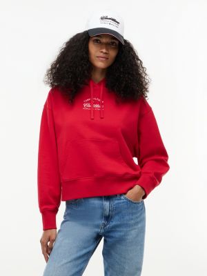red th x cadillac formula 1® team hoodie mit logo für damen - tommy hilfiger