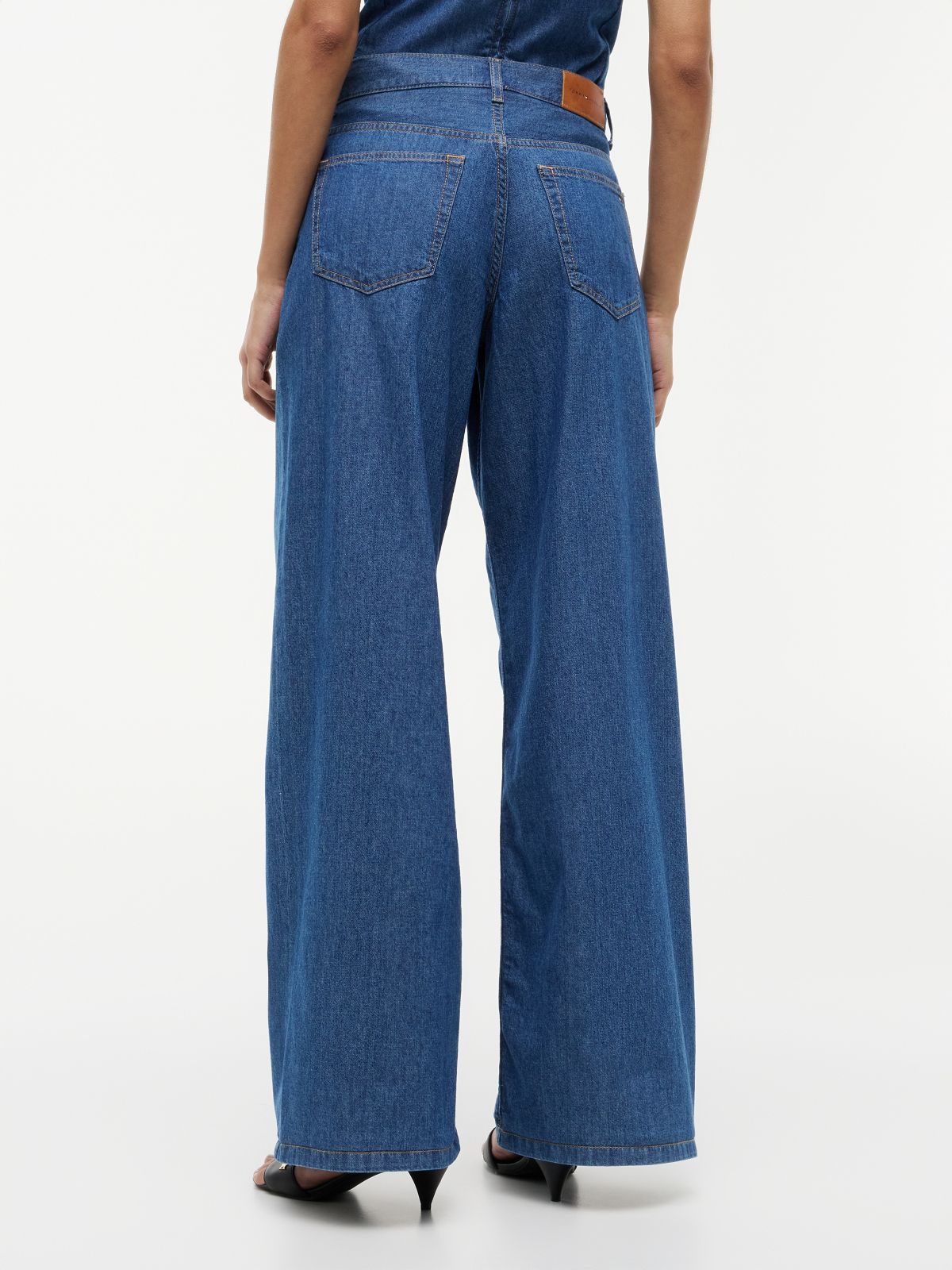 70s High Rise Wide Leg Jeans — Blue