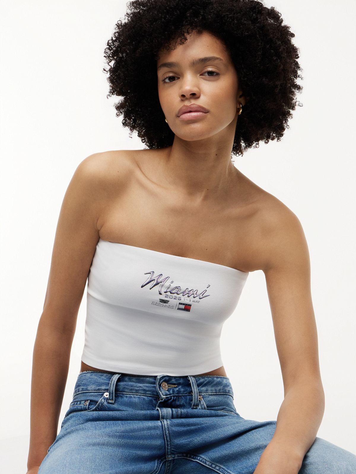 TH x Cadillac Formula 1® Team Miami Bandeau Top — White