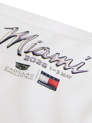 biały top th x cadillac formula 1® team miami dla kobiety - tommy hilfiger