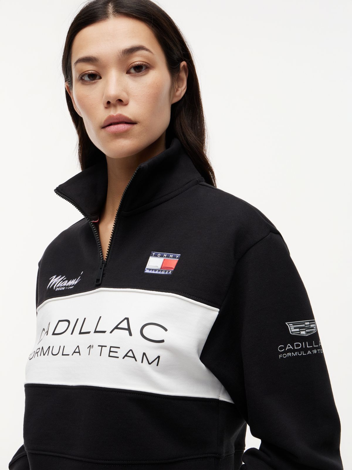 TH x Cadillac Formula 1® Team Miami Half-Zip Sweatshirt — White