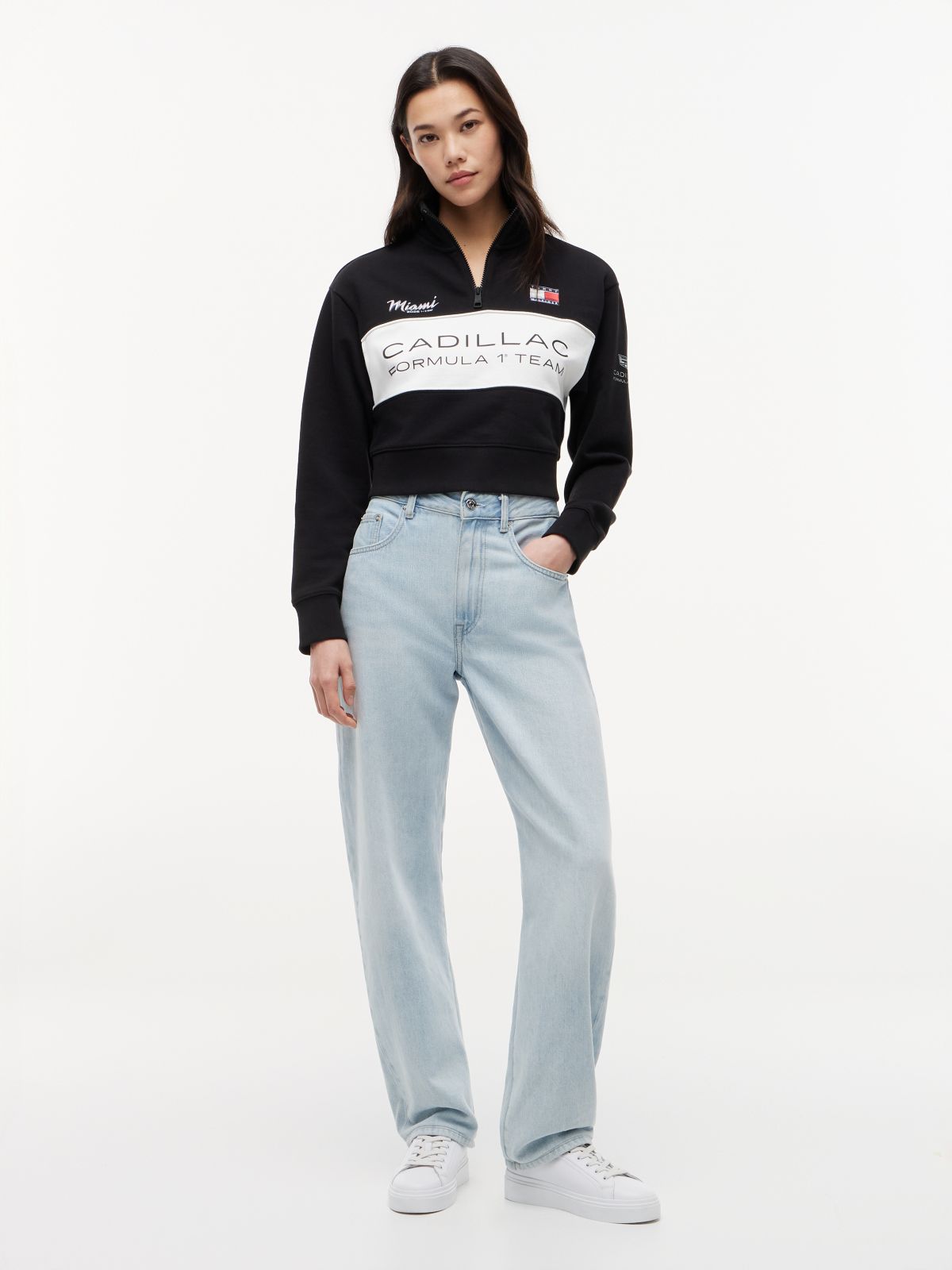 TH x Cadillac Formula 1® Team Miami Half-Zip Sweatshirt — White