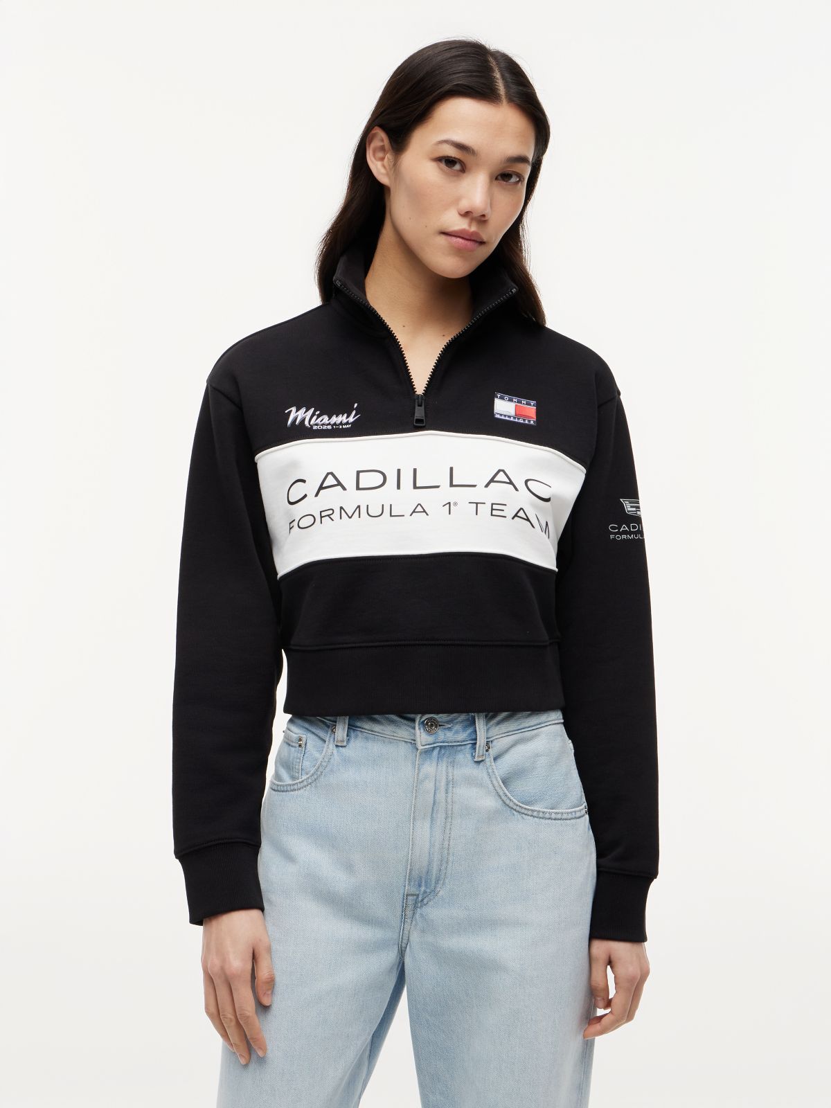 TH x Cadillac Formula 1® Team Miami Half-Zip Sweatshirt — White