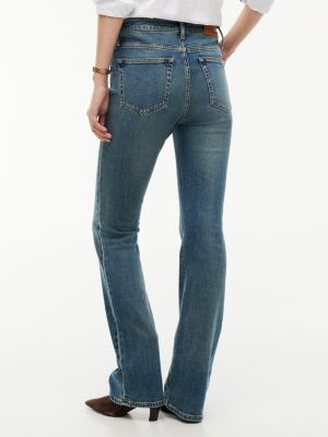 blue skye mid rise bootcut faded jeans for women tommy hilfiger