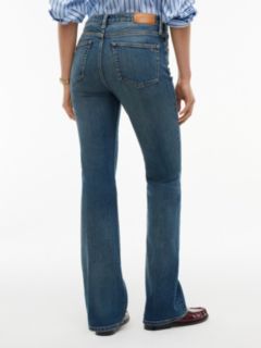 Skye Mid Rise Bootcut Pressed Crease Jeans — Blue 6