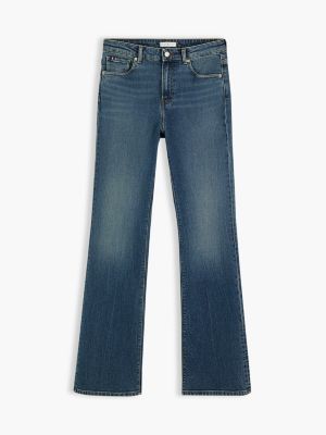 blue skye mid rise bootcut faded jeans for women tommy hilfiger