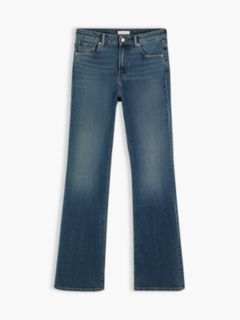 Skye Mid Rise Bootcut Pressed Crease Jeans — Blue 7