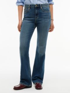 Skye Mid Rise Bootcut Pressed Crease Jeans — Blue 1