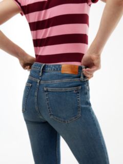 Harlow Mid Rise Skinny Whiskered Jeans — Blue 4