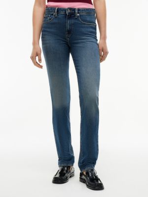 blue harlow mid rise slim jeans for women tommy hilfiger