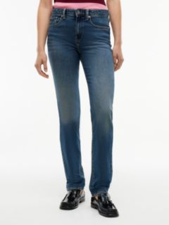 Harlow Mid Rise Skinny Whiskered Jeans — Blue 1