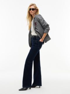 Luna Mid Rise Flared Jeans — Blue 3