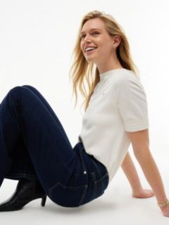 Luna Mid Rise Flared Jeans — Blue 4