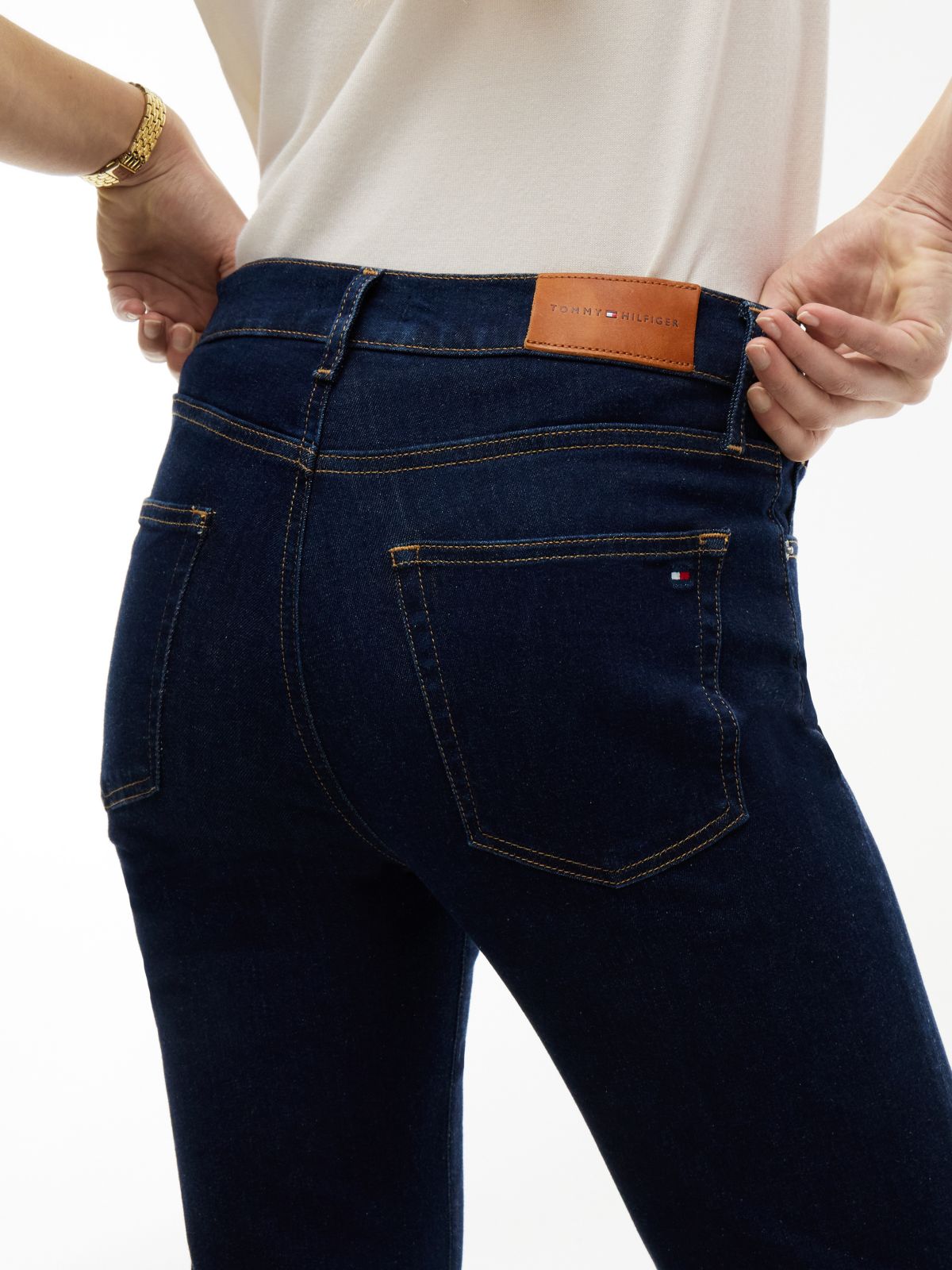 Luna Mid Rise Flared Jeans — Blue