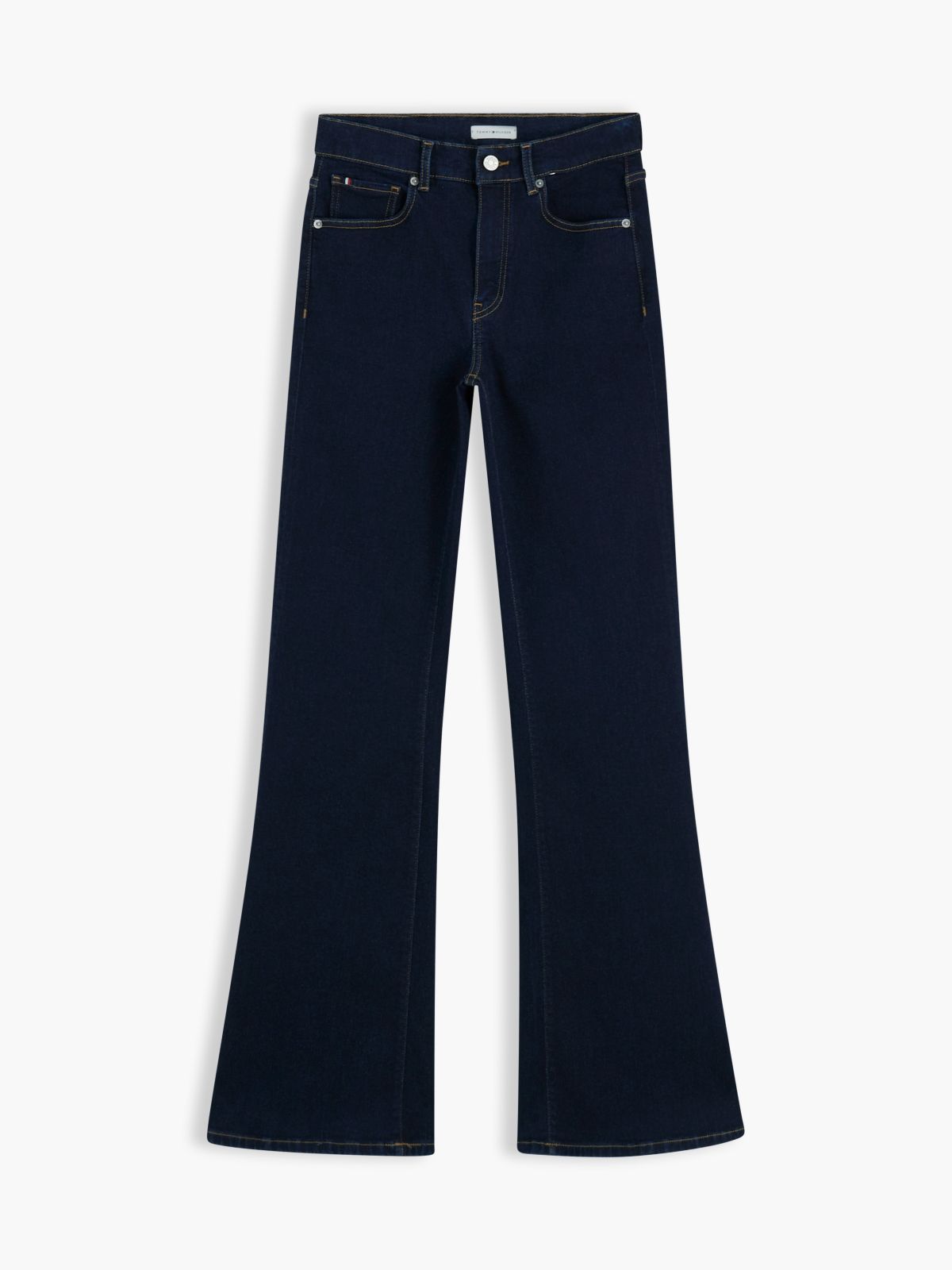 Luna Mid Rise Flared Jeans — Blue