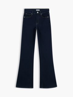 Luna Mid Rise Flared Jeans — Blue 7