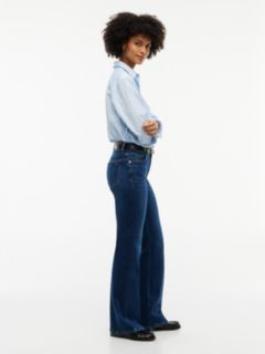 Luna Mid Rise Flared Jeans — Blue 3