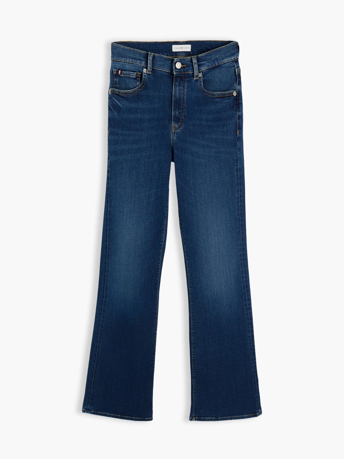 Luna Mid Rise Flared Jeans — Blue
