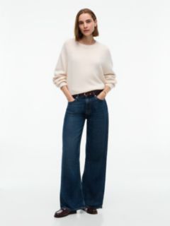 Wool Blend Relaxed Jumper With Cashmere — Yellow 2