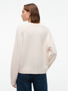 Wool Blend Relaxed Jumper With Cashmere — Yellow 4