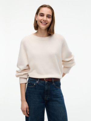 yellow wool blend relaxed jumper with cashmere for women tommy hilfiger