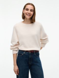 Wool Blend Relaxed Jumper With Cashmere — Yellow 1