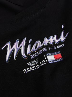 czarny top th x cadillac formula 1® team miami dla kobiety - tommy hilfiger
