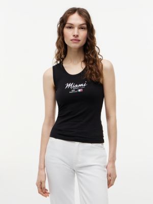 black th x cadillac formula 1® team miami tank top for women tommy hilfiger
