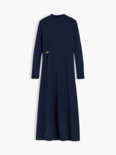 Logo Hardware Pure Wool Relaxed Dress — Blue 5