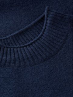 Logo Hardware Pure Wool Relaxed Dress — Blue 6