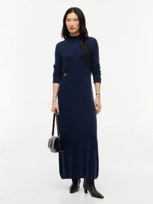 robe décontractée en pure laine à logo blue pour femmes tommy hilfiger